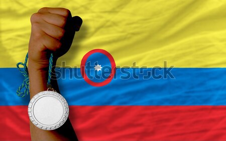 complete waved national flag of columbia for background   Stock photo © vepar5