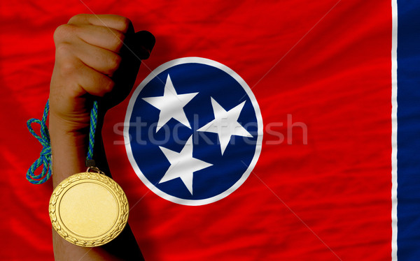 Medalla de oro deporte bandera americano Tennesse ganador Foto stock © vepar5