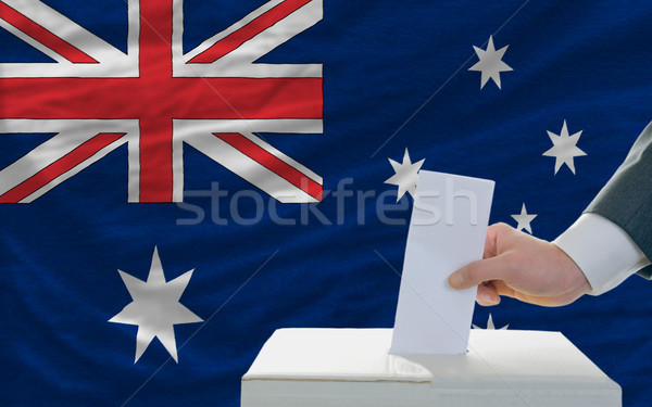 man voting on elections in australia Stock photo © vepar5