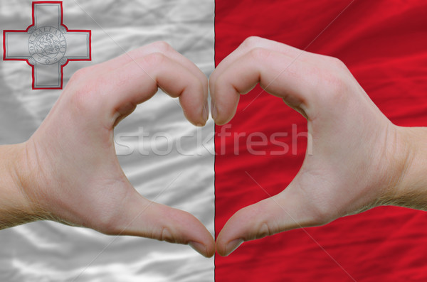 Corazón amor gesto manos bandera Malta Foto stock © vepar5