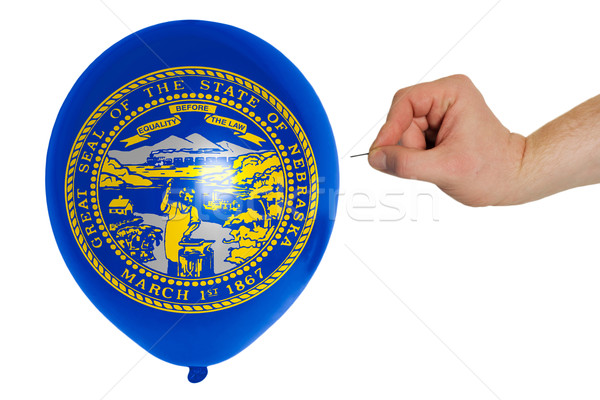 Pallone colorato bandiera americano Nebraska politica Foto d'archivio © vepar5