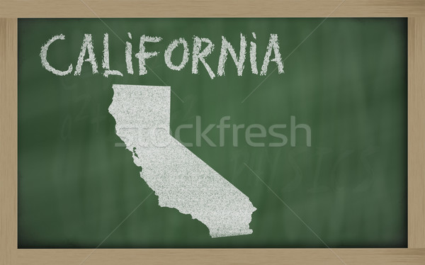 Contorno mappa California lavagna disegno lavagna Foto d'archivio © vepar5