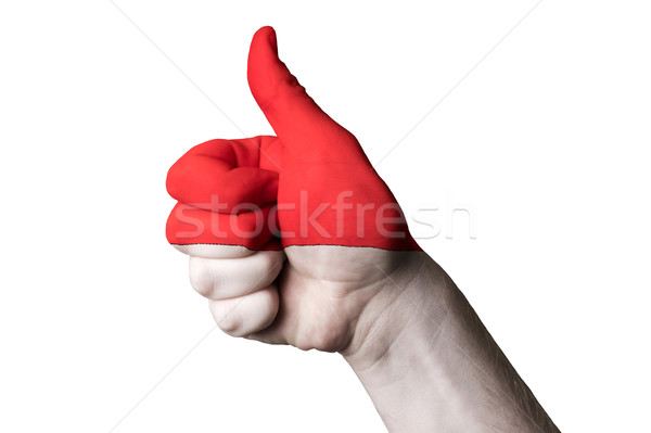 indonesia national flag thumb up gesture for excellence and achi Stock photo © vepar5