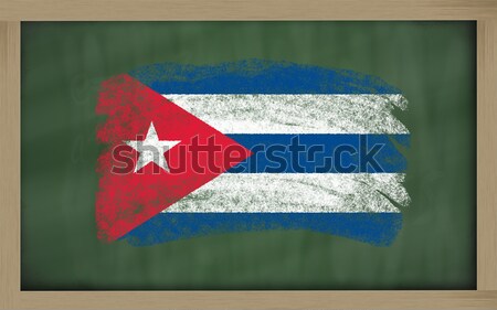 national flag of panama on blackboard painted with chalk Stock photo © vepar5