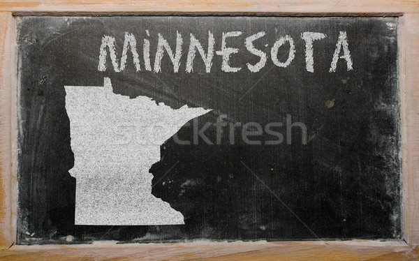 outline map of us state of minnesota on blackboard  Stock photo © vepar5