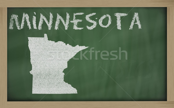 Skicc térkép Minnesota iskolatábla rajz tábla Stock fotó © vepar5