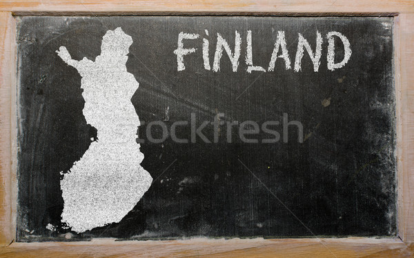 Mapa Finlandia pizarra dibujo Foto stock © vepar5