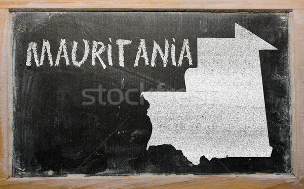 Schita hartă Mauritania tablă desen Imagine de stoc © vepar5