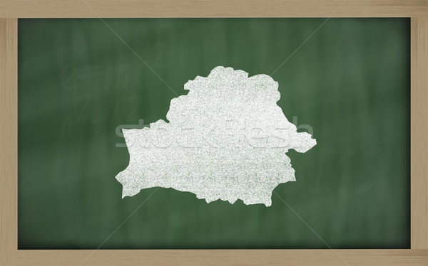 outline map of belarus on blackboard  Stock photo © vepar5