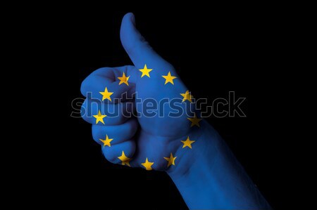 europe national flag thumb down gesture for failure made with ha Stock photo © vepar5