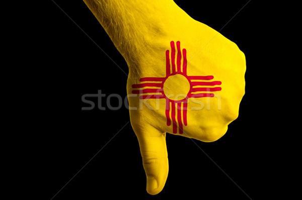 new mexico us state flag thumbs down gesture for failure made wi Stock photo © vepar5