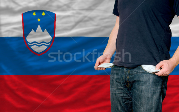 Stockfoto: Recessie · jonge · man · samenleving · Slovenië · arme · man