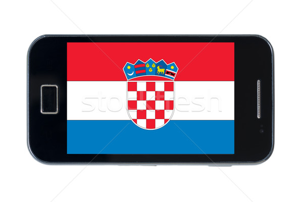 Bandeira Croácia telefone internet telefone Foto stock © vepar5