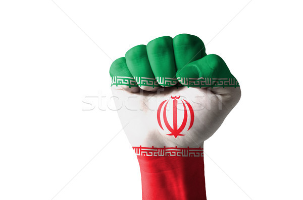 ököl festett színek Irán zászló alacsony Stock fotó © vepar5
