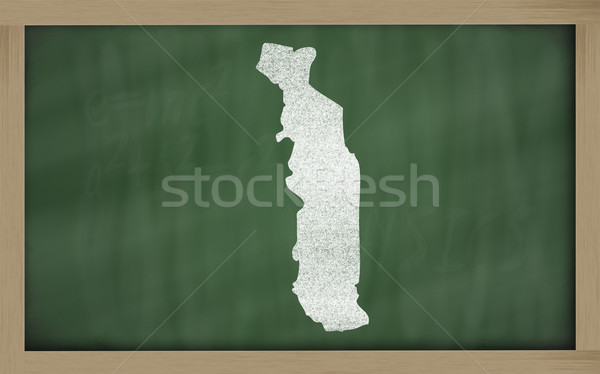 outline map of togo on blackboard  Stock photo © vepar5