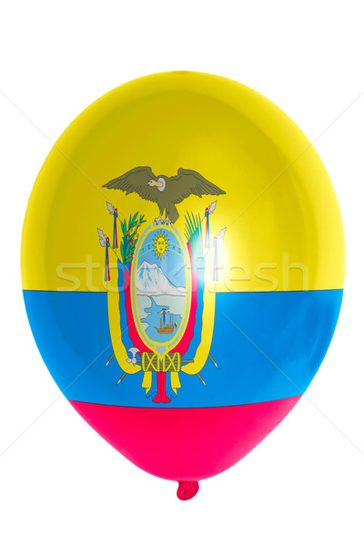 Stock photo: Balloon colored in  national flag of ecuador   