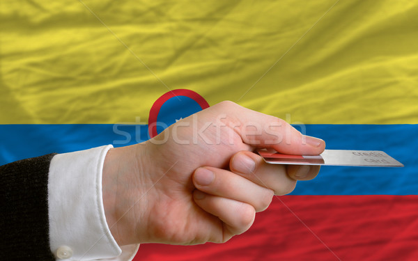 Acquisto carta di credito Colombia uomo fuori Foto d'archivio © vepar5