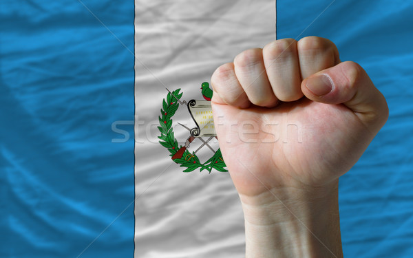 Hard fist in front of guatemala flag symbolizing power Stock photo © vepar5