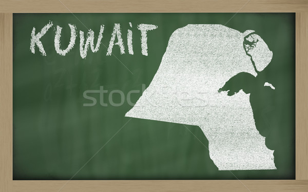 Contorno mappa Kuwait lavagna disegno Foto d'archivio © vepar5