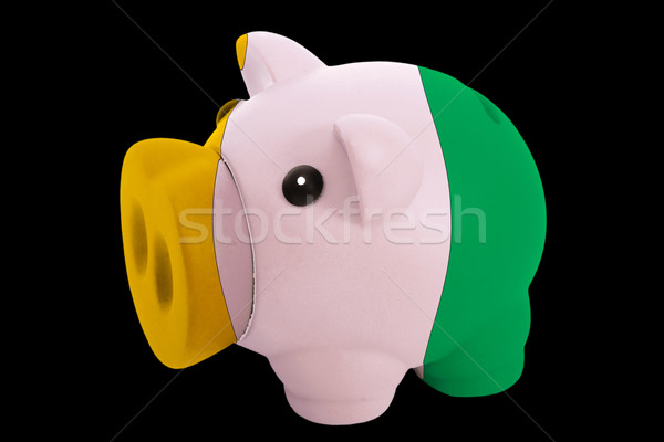piggy rich bank in colors national flag of cote ivore   for savi Stock photo © vepar5