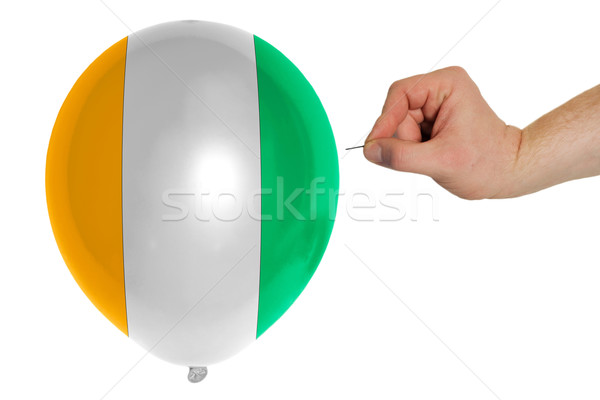 Bursting balloon colored in  national flag of cote ivore    Stock photo © vepar5