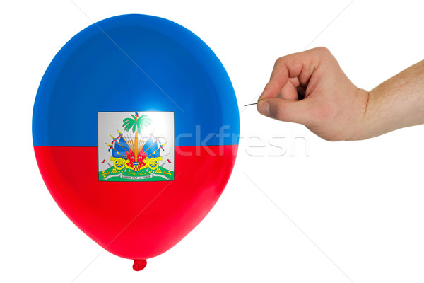 Bursting balloon colored in  national flag of haiti    Stock photo © vepar5