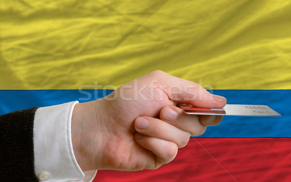 Acquisto carta di credito Colombia uomo fuori Foto d'archivio © vepar5