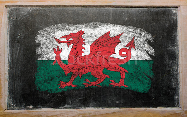 flag of wales on blackboard painted with chalk   Stock photo © vepar5