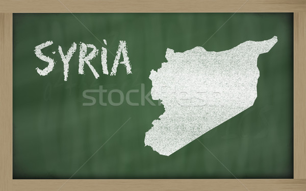 Contorno mappa Siria lavagna disegno Foto d'archivio © vepar5