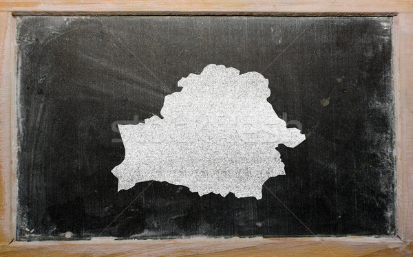 outline map of belarus on blackboard  Stock photo © vepar5