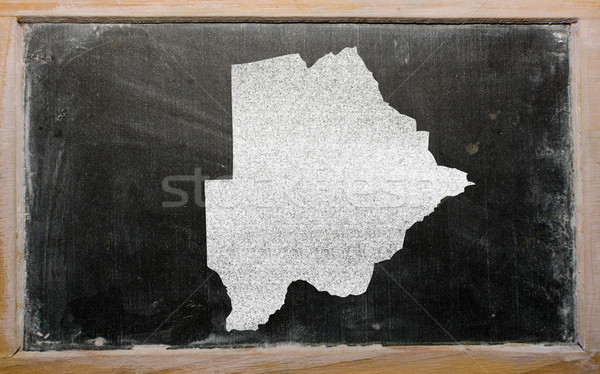 outline map of botswana on blackboard  Stock photo © vepar5