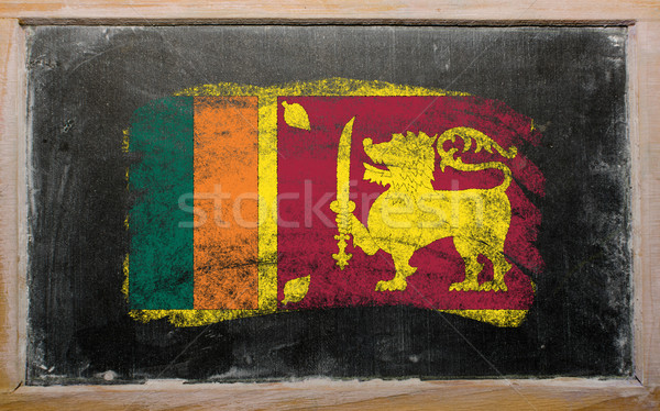 flag of  srilanka on blackboard painted with chalk   Stock photo © vepar5