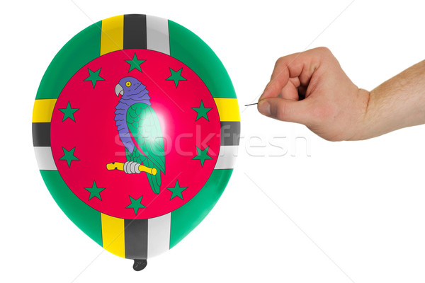 Bursting balloon colored in  national flag of dominica    Stock photo © vepar5