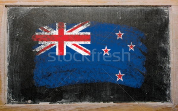 flag of New Zealand on blackboard painted with chalk   Stock photo © vepar5