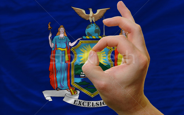 ok gesture in front of new york us state flag Stock photo © vepar5