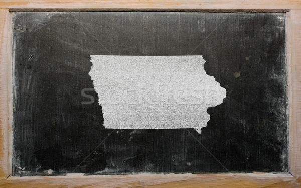 outline map of us state of iowa on blackboard  Stock photo © vepar5