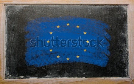 flag of US state of alaska on blackboard painted with chalk Stock photo © vepar5