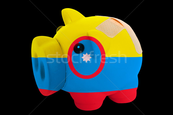 bankrupt piggy rich bank in colors of national flag of columbia  Stock photo © vepar5