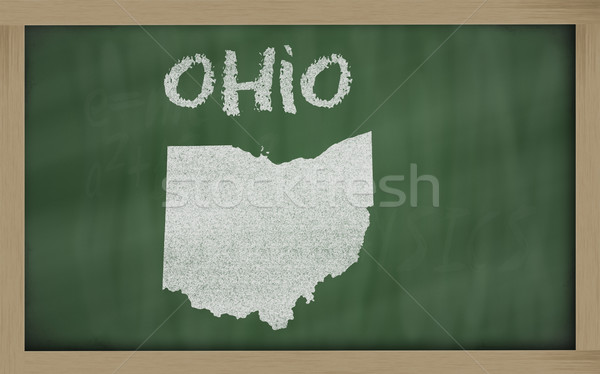 Schets kaart Ohio Blackboard tekening schoolbord Stockfoto © vepar5