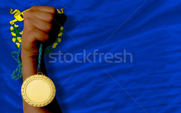 Gold medal for sport and  flag of american state of nevada    Stock photo © vepar5