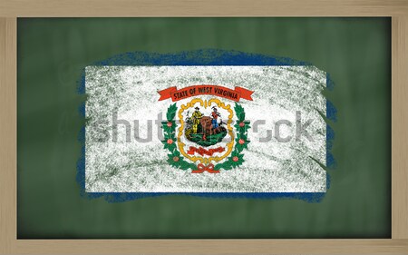 flag of US state of west virginia on blackboard painted with cha Stock photo © vepar5