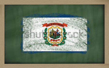 Flagge West Virginia Tafel gemalt Farbe Stock foto © vepar5