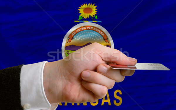 Acquisto carta di credito Kansas uomo fuori Foto d'archivio © vepar5