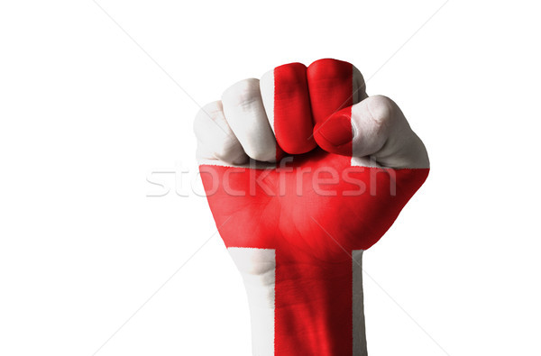 Fist painted in colors of england flag Stock photo © vepar5