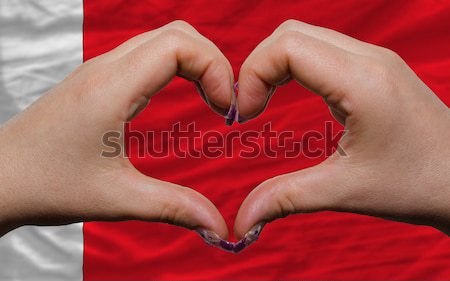 Stock fotó: Zászló · Bahrein · szív · szeretet · kézmozdulat · kezek