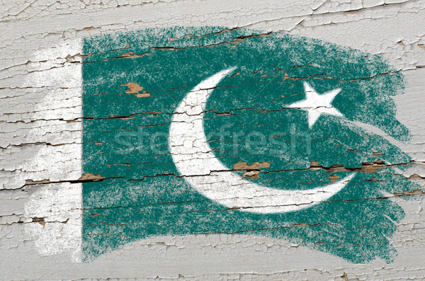 Pavillon Pakistan grunge bois texture peint [[stock_photo]] © vepar5