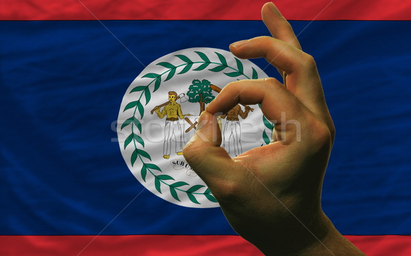 Gebaar Belize vlag man tonen Stockfoto © vepar5