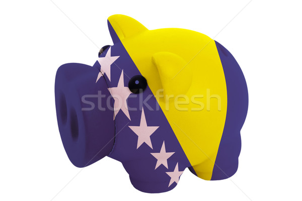 piggy rich bank in colors  national flag of bosnia herzegovina   Stock photo © vepar5