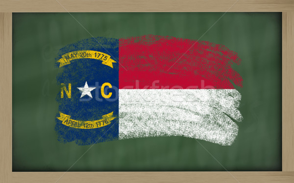 flag of us state of north carolina on blackboard painted with ch Stock photo © vepar5