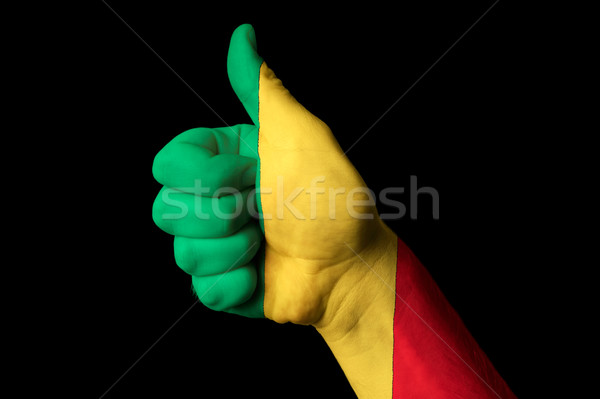 mali national flag thumb up gesture for excellence and achieveme Stock photo © vepar5